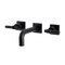 Kingston Brass KS6120ML Two-Handle Wall Mount Bathroom Faucet, Matte Black KS6120ML - alternate 1